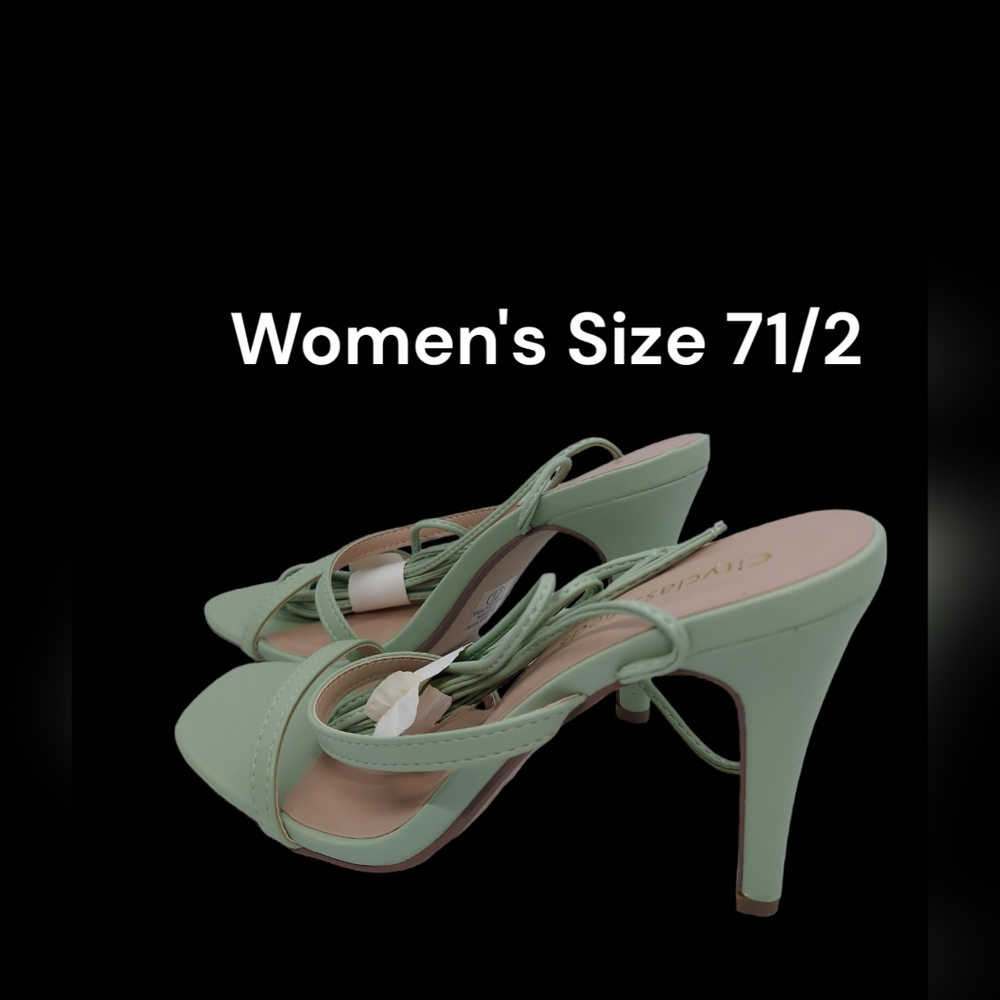 Cityclassified Light Green Heel Dress Sandals Women's Size 7 1/2 NWT - Picture 8 of 10
